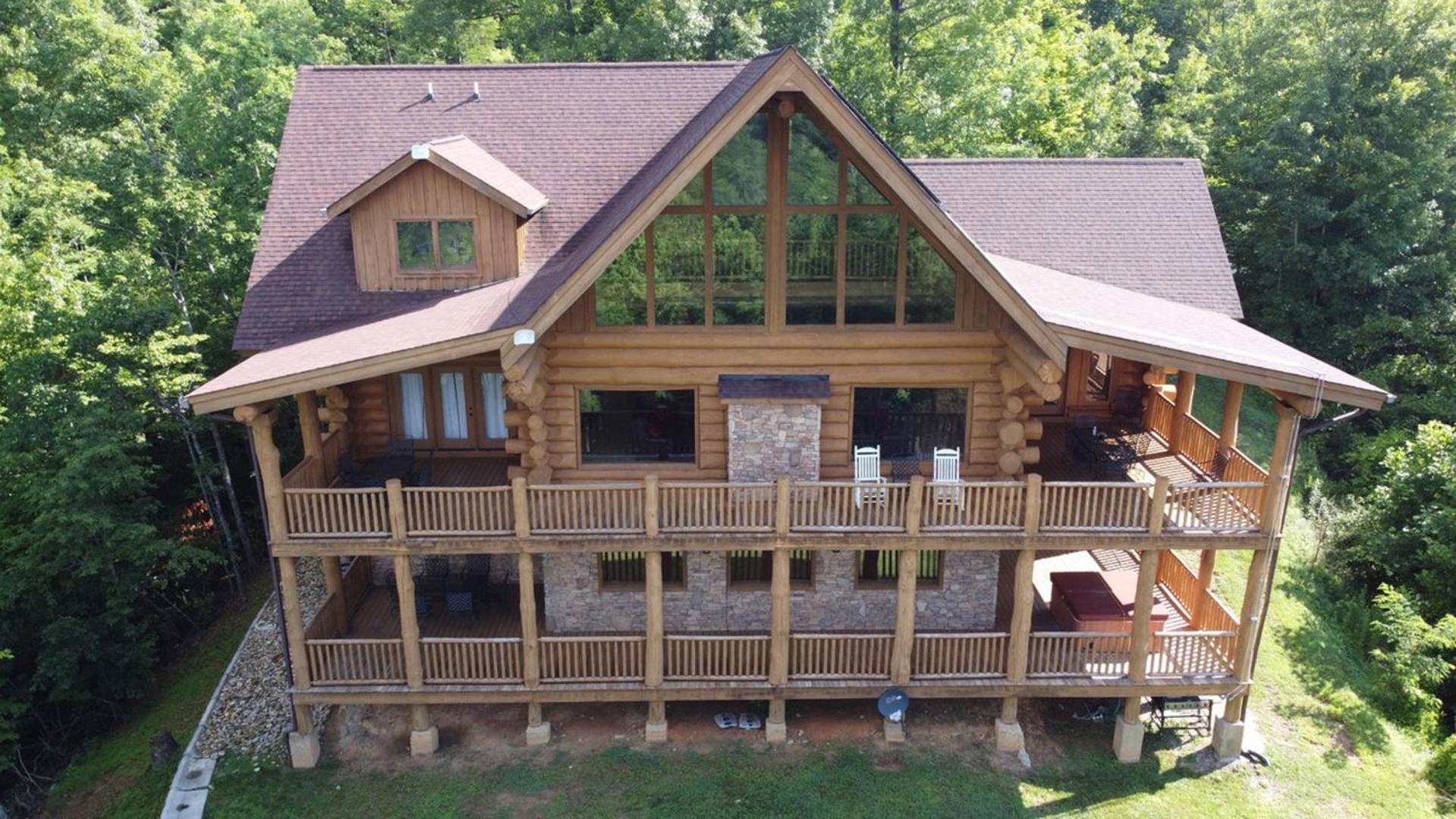 Big Bear Ridge Lodge - Breathtaking Mountain Views And Private Forest Scenes In Amazing Large Log Cabin Гатлінбург Екстер'єр фото