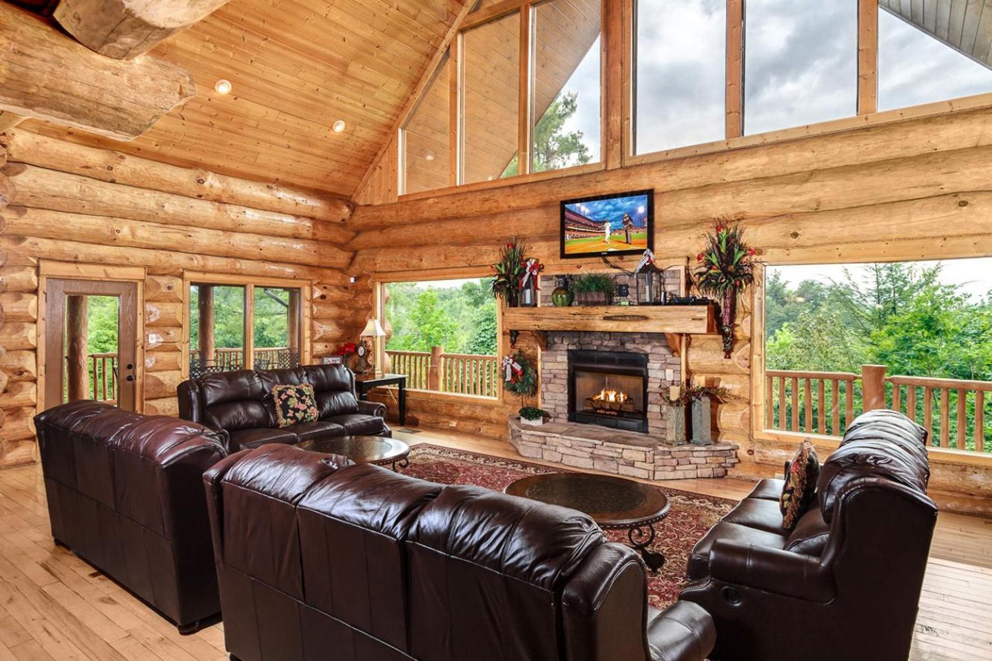 Big Bear Ridge Lodge - Breathtaking Mountain Views And Private Forest Scenes In Amazing Large Log Cabin Гатлінбург Екстер'єр фото